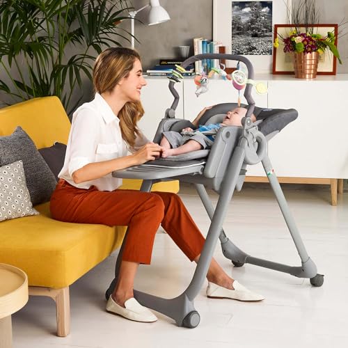 Chicco Polly Magic Relax Seggiolone Pappa per 0 Mesi   3 Anni (15 kg), Regolabile con 4 Ruote, Reclinabile a Sdraietta, Chiusura Compatta, Barra Gioco e Cuscino Riduttore : Prima infanzia