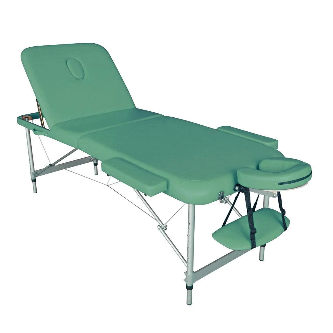 Lettino Massaggi Pieghevole in Alluminio – Portatile, Leggero, Altezza Regolabile, Schienale Reclinabile, 15 kg
