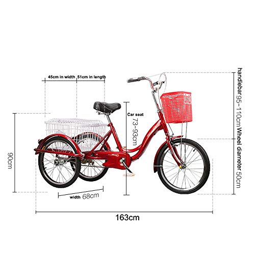 JHKGY Triciclo Shopping Bicicletta Principianti
