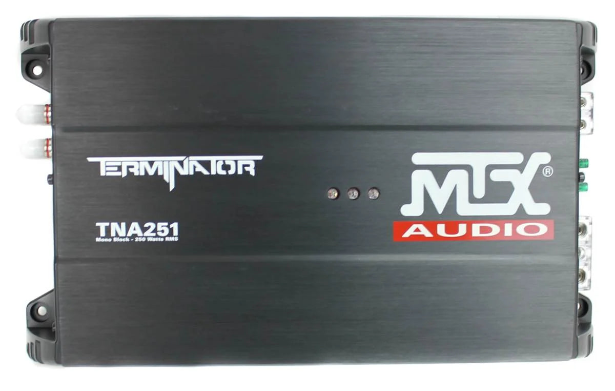 Subwoofer per auto MTX da 12" a doppio caricamento con subwoofer, amplificatore e kit di cablaggio QPower