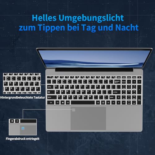 Computer portatile da 15,6", 16 GB DDR4, 1 TB SSD, quad core Celeron N5095 CPU (fino a 2,9 GHz), studente/business con display FHD 1080P, batteria 44 WH, 2.4/5G WiFi, BT 4.2, tastiera retroilluminata : Informatica