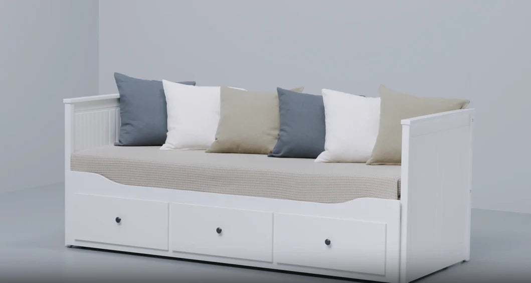Letto divano IKEA HEMNES con 3 cassetti contenitori – Bianco, 80 x 200 cm, salvaspazio e versatile