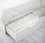 Letto divano IKEA HEMNES con 3 cassetti contenitori – Bianco, 80 x 200 cm, salvaspazio e versatile