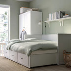 Letto divano IKEA HEMNES con 3 cassetti contenitori – Bianco, 80 x 200 cm, salvaspazio e versatile