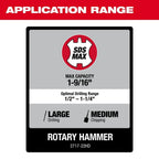 2025 Milwaukee 2717-22HD M18 FUEL 1-9/16" SDS - Max Martello Foratrice Kit con 2 Batterie