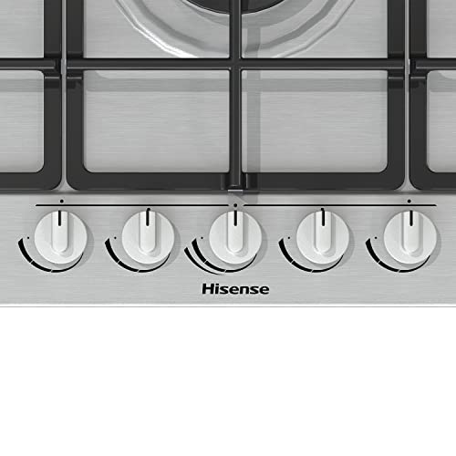Hisense GM973XF Piano Cottura a Gas, 5 Zone di Cottura, Larghezza 90 cm, Griglie in Ghisa, Accensione Integrata, Inox Anti Impronta, Bruciatore Wok 86x51x9cm : Amazon.it: Grandi elettrodomestici