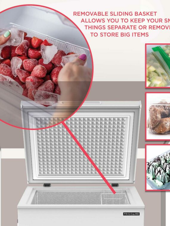 Congelatore a pozzetto Frigidaire da 7,0 piedi cubi, EFRF7003, bianco
