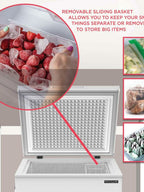 Congelatore a pozzetto Frigidaire da 7,0 piedi cubi, EFRF7003, bianco